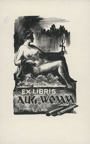 Ex libris Aug. Womm 