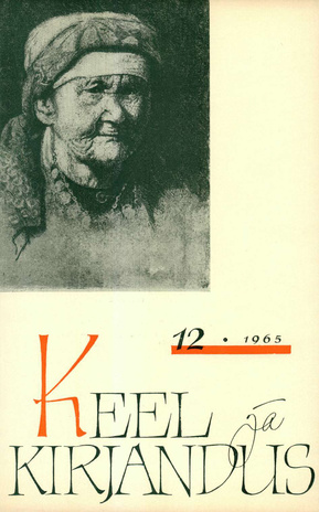 Keel ja Kirjandus ; 12 1965-12