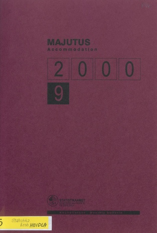 Majutus : kuubülletään = Accommodation : monthly bulletin ; 9 2000-11