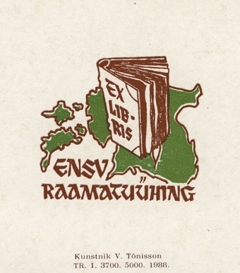 Ex libris ENSV Raamatuühing 