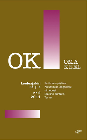 Oma Keel ; 2 2011