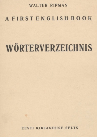 Wörterverzeichnis zu &quot;First English book&quot;