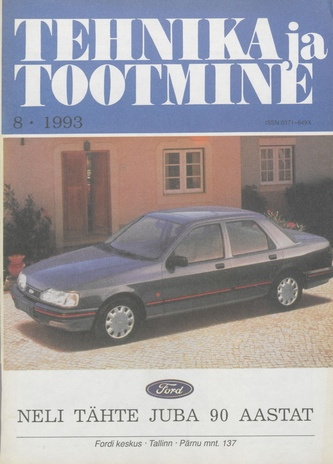 Tehnika ja Tootmine ; 8 1993-08