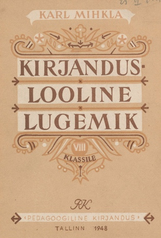 Kirjanduslooline lugemik VIII klassile