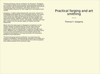 Practical forging and art smithing 