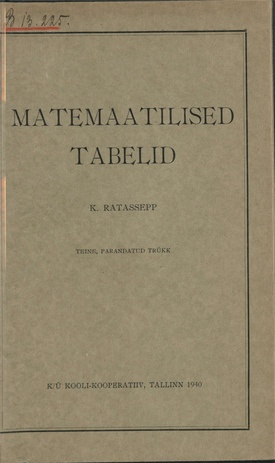 Matemaatilised tabelid