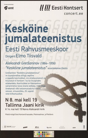 Kesköine jumalateenistus : Eesti Rahvusmeeskoor 