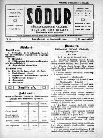 Sõdur ; 5 1920