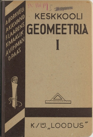 Keskkooli geomeetria. I, Õpperaamat III klassile