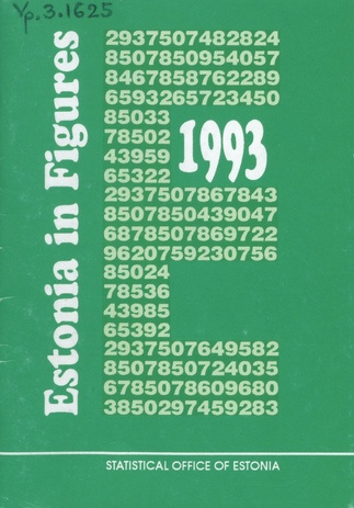 Estonia in figures ; 1993