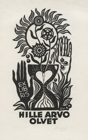 Ex libris Hille Arvo Olvet 