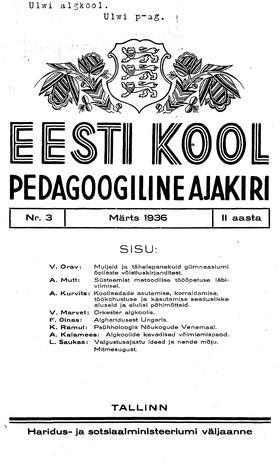 Eesti Kool ; 3 1936-03