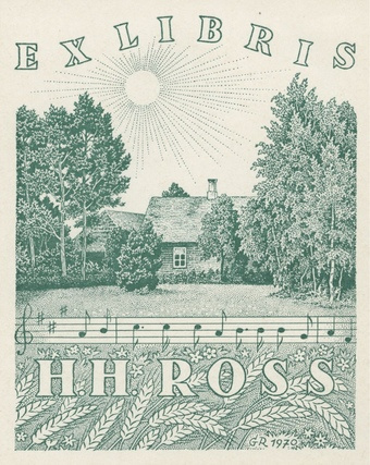 Ex libris H. H. Ross 