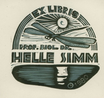 Ex libris prof. biol. dr. Helle Simm 