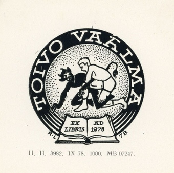 Toivo Vaalma ex libris 