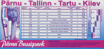 Pärnu autobusside sõiduplaanid 