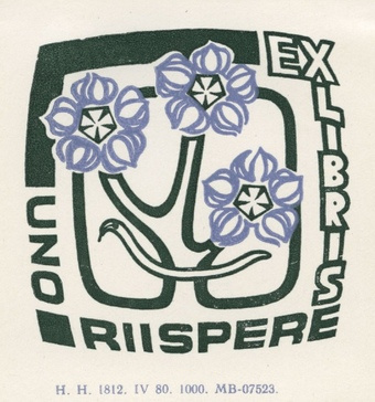 Ex libris Uno Riispere 