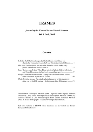 Trames ; 1 Vol 7 (59/54) 2005