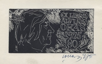 Ex libris Alvine Okas 1975 80 