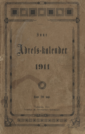 Suur Adress-kalender ; 1911