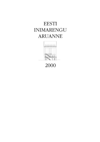Eesti inimarengu aruanne ; 2000
