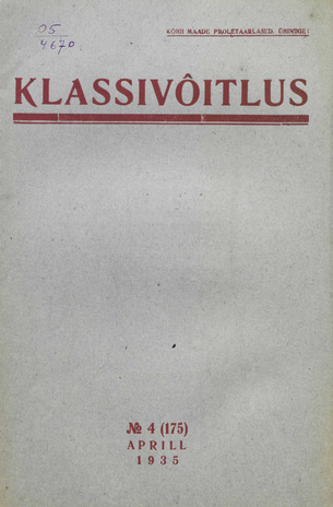 Klassivõitlus ; 4 (175) 1935-04