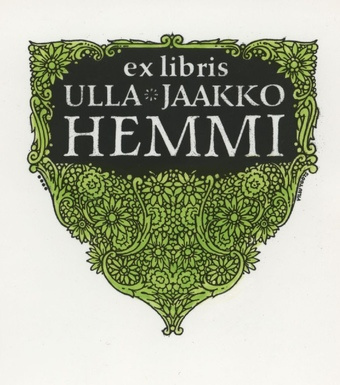 Ex libris Ulla Jaakko Hemmi 