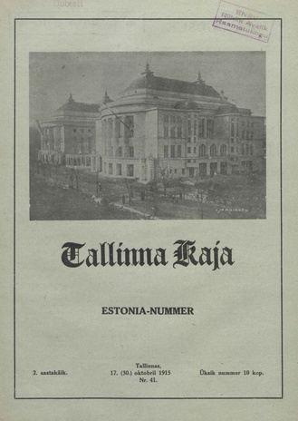 Tallinna Kaja : piltidega nädalakiri ; 41 1915-10-17