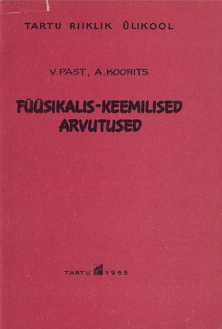 Füüsikalis-keemilised arvutused