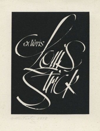 Ex libris Louis Strick 