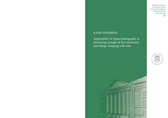 Applicability of digital photography in monitoring changes of leaf inclination and foliage clumping with time 