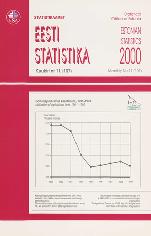 Eesti Statistika Kuukiri = Monthly Bulletin of Estonian Statistics ; 11(107) 2000-12