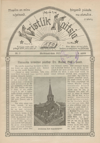 Kristlik Kaitsja : Eesti metodistide häälekandja ; 2 1925-02