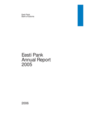 Eesti Pank. Annual report ; 2005