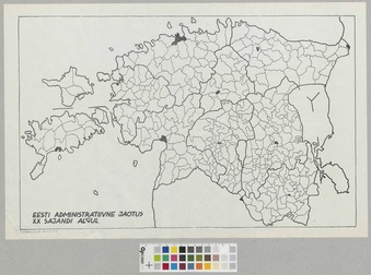 Eesti administratiivne jaotus XX sajandi algul : [kontuurkaart]