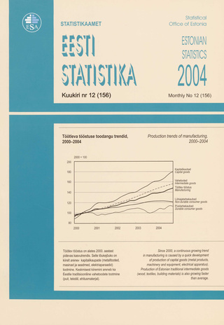 Eesti Statistika Kuukiri = Monthly Bulletin of Estonian Statistics ; 12(156) 2005-01