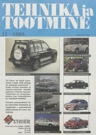 Tehnika ja Tootmine ; 11 1993-11