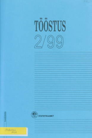 Tööstus : kvartalibülletään  = Industry kvartalibülletään ; 2 1999-10