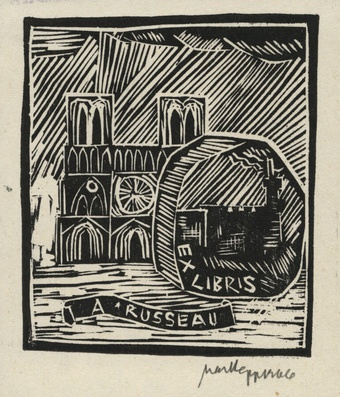 Ex libris A. Russeau 