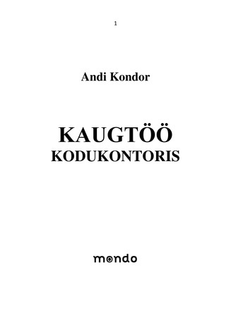 Kaugtöö kodukontoris 