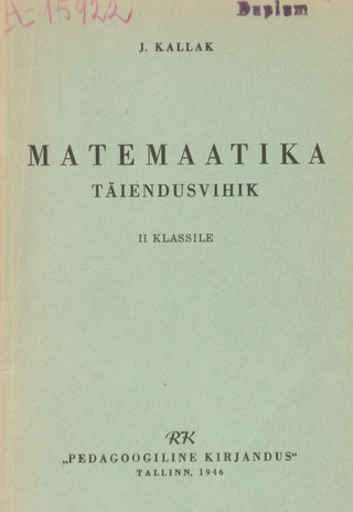 Matemaatika täiendusvihik II klassile