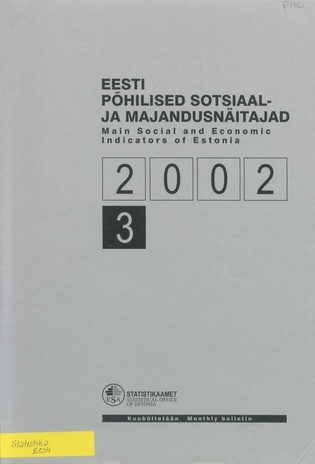 Eesti põhilised sotsiaal- ja majandusnäitajad = Main social and economic indicators of Estonia ; 3 2002-04