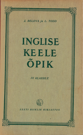 Inglise keele õpik IX klassile