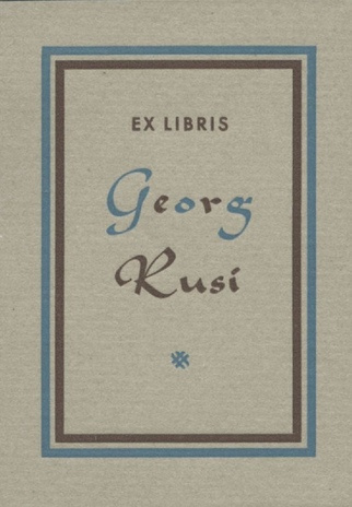 Ex libris Georg Rusi 
