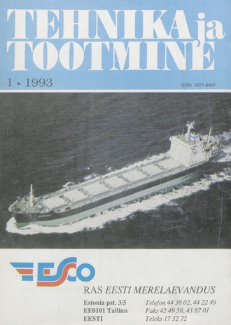 Tehnika ja Tootmine ; 1 1993-01