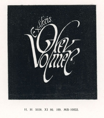 Ex libris Olev Volmer 