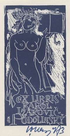 Ex libris Karol Izakovič Podolinsky 