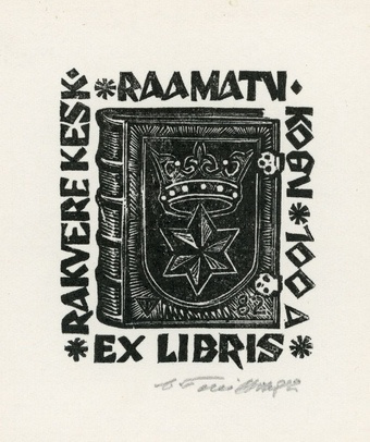 Ex libris Rakvere Keskraamatukogu 100 a