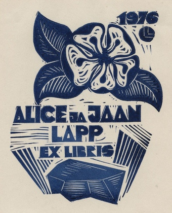 Alice ja Jaan Lapp ex libris 