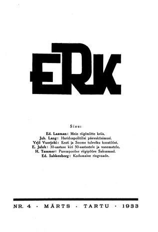 ERK ; 4 1933-03